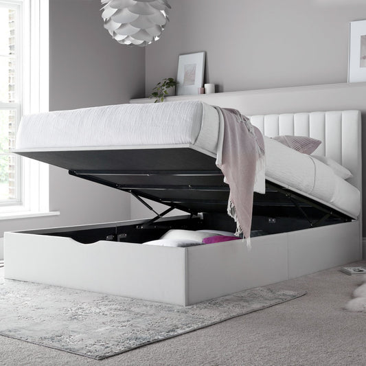 Time4Sleep Onelife Double End Lift Ottoman Bed - White