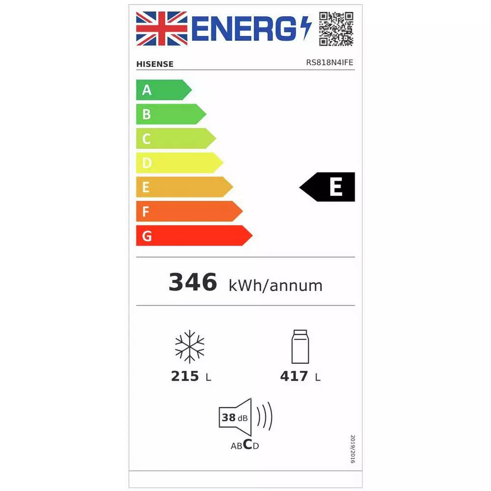 Hisense RS818N4IFE American Fridge Freezer - Black