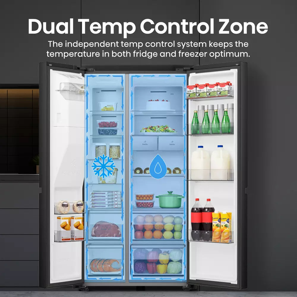 Hisense RS818N4IFE American Fridge Freezer - Black