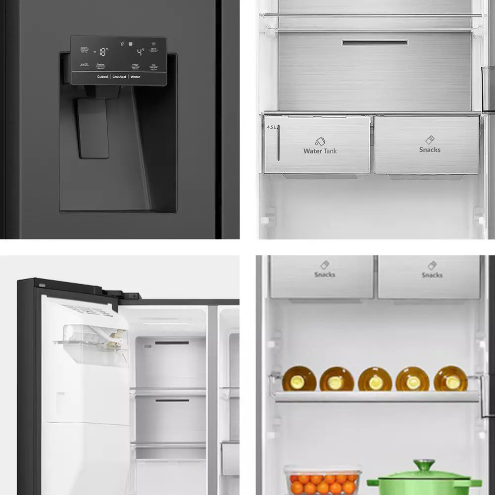Hisense RS818N4IFE American Fridge Freezer - Black