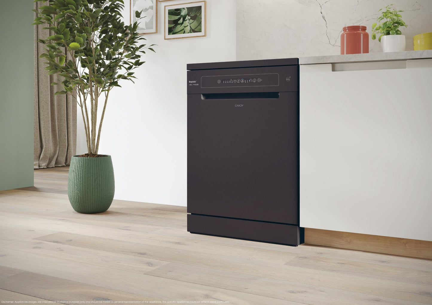 Candy FS CF3E9L0B80 Full Size Dishwasher - Black
