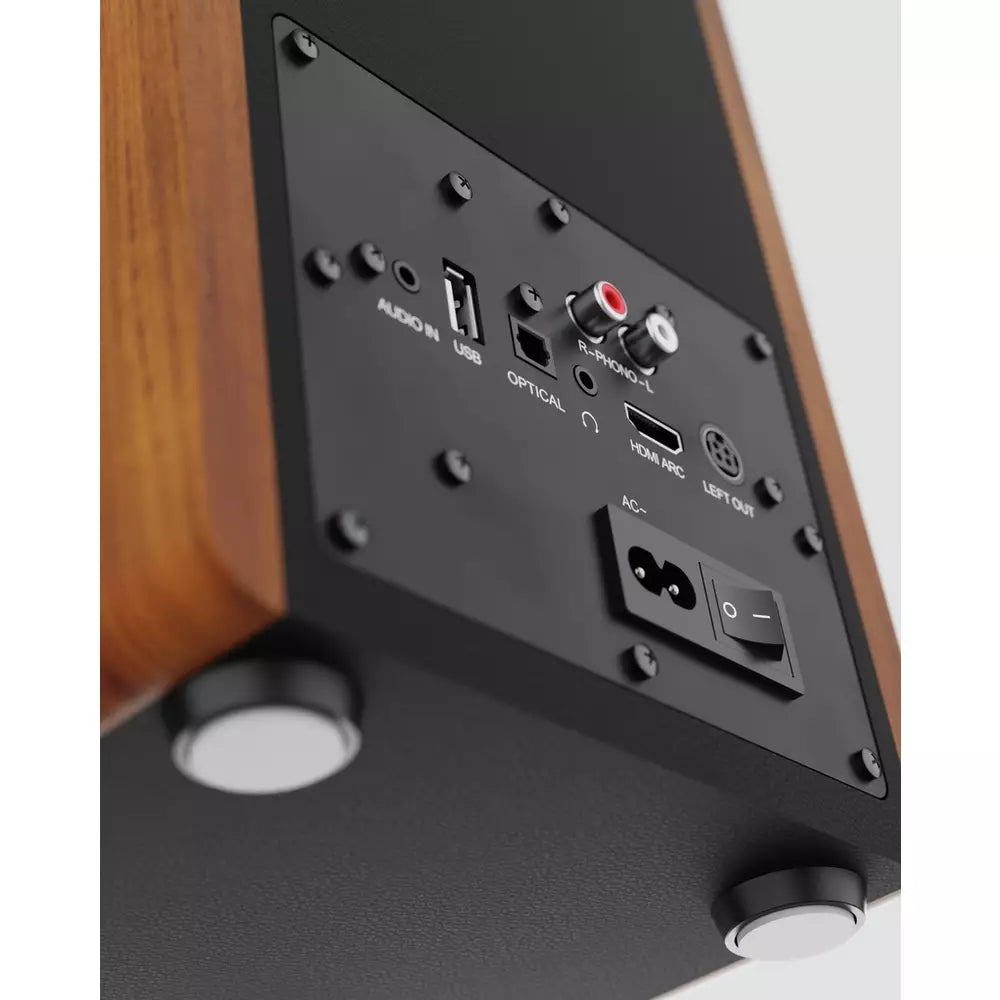 Majority D100 Bookshelf Bluetooth Speaker - Black & Brown