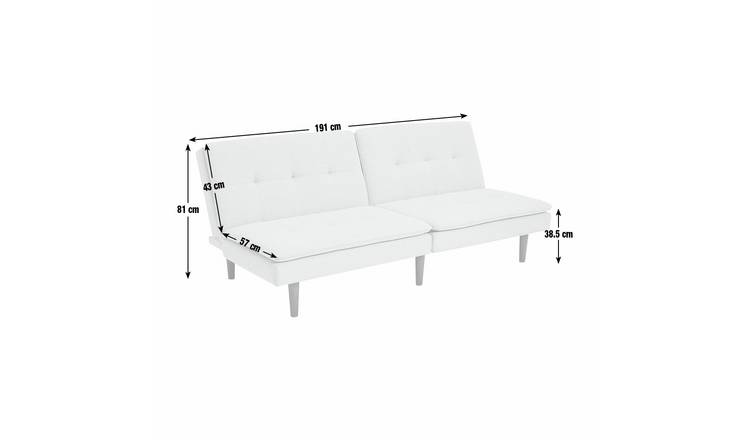 Habitat Theo Fabric 3 Seater Clic Clac Sofa Bed - Grey