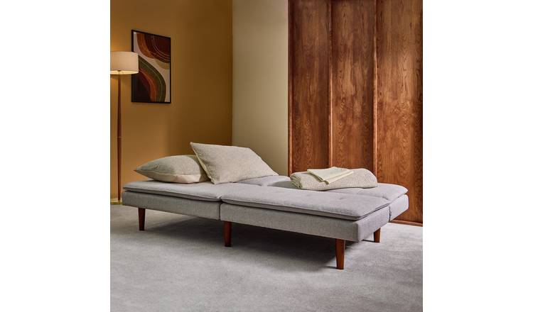 Habitat Theo Fabric 3 Seater Clic Clac Sofa Bed - Grey