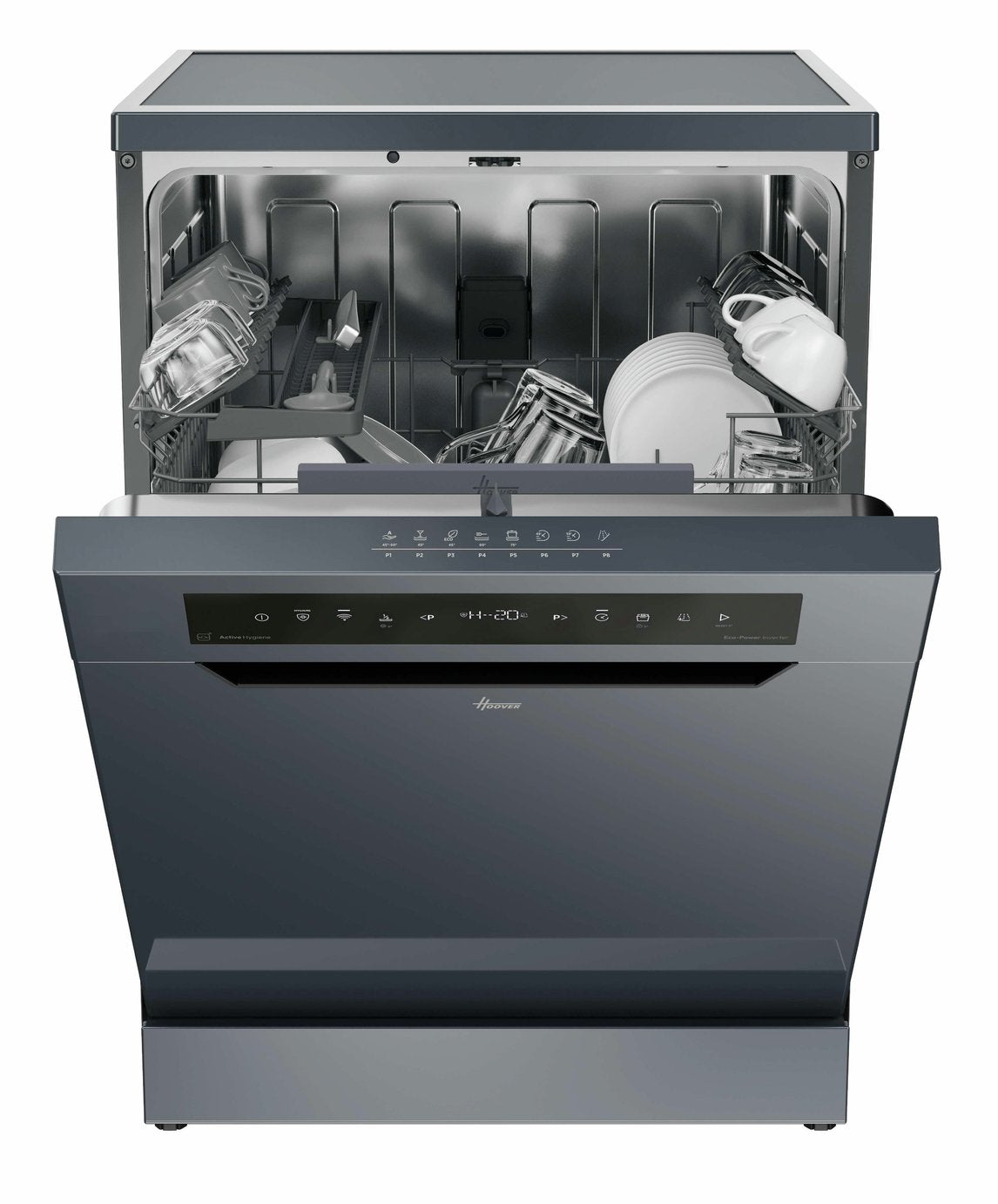 Hoover FS HF 4B7F0A 80 Full Size Dishwasher - Grey