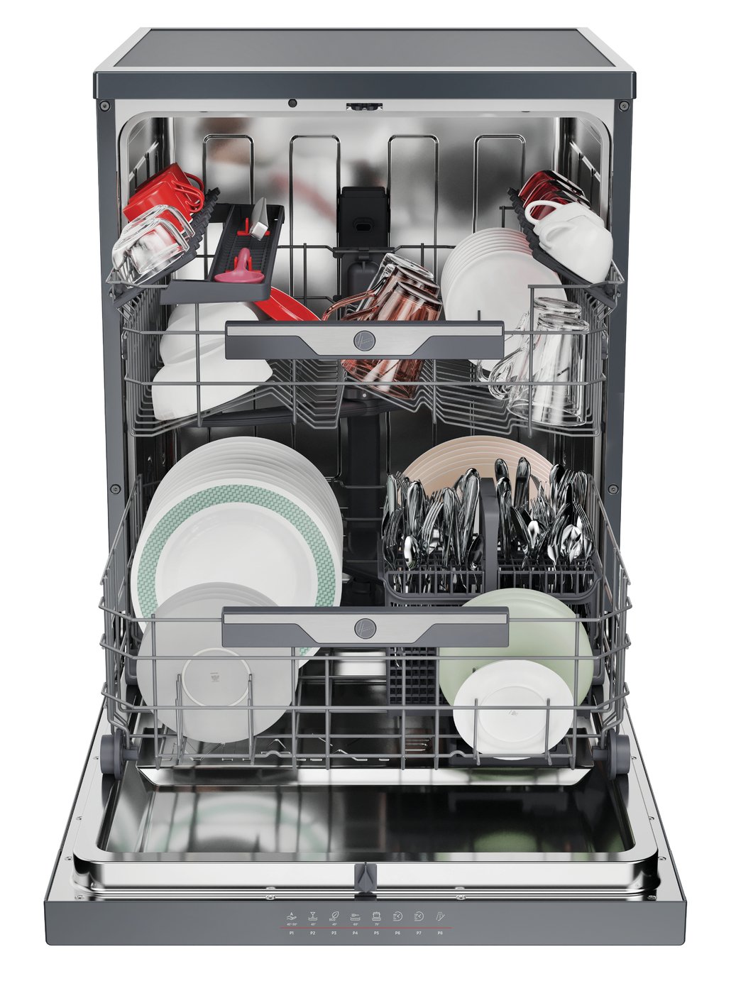Hoover FS HF 4B7F0A 80 Full Size Dishwasher - Grey