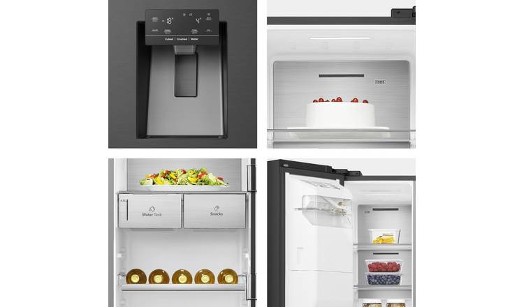 Hisense PureFlat RS818N4TFC American Fridge Freezer - Black