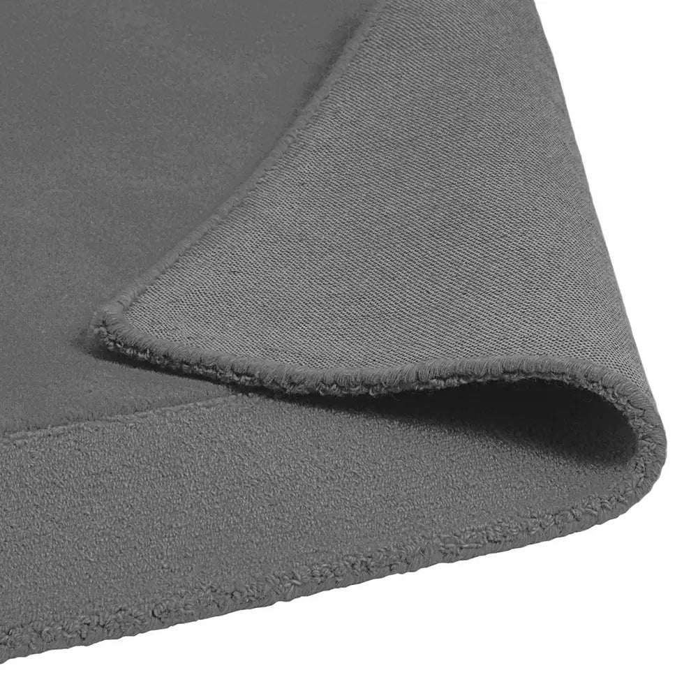 Habitat Simple Border Grey Wool Cut Pile Rug - 160x230cm