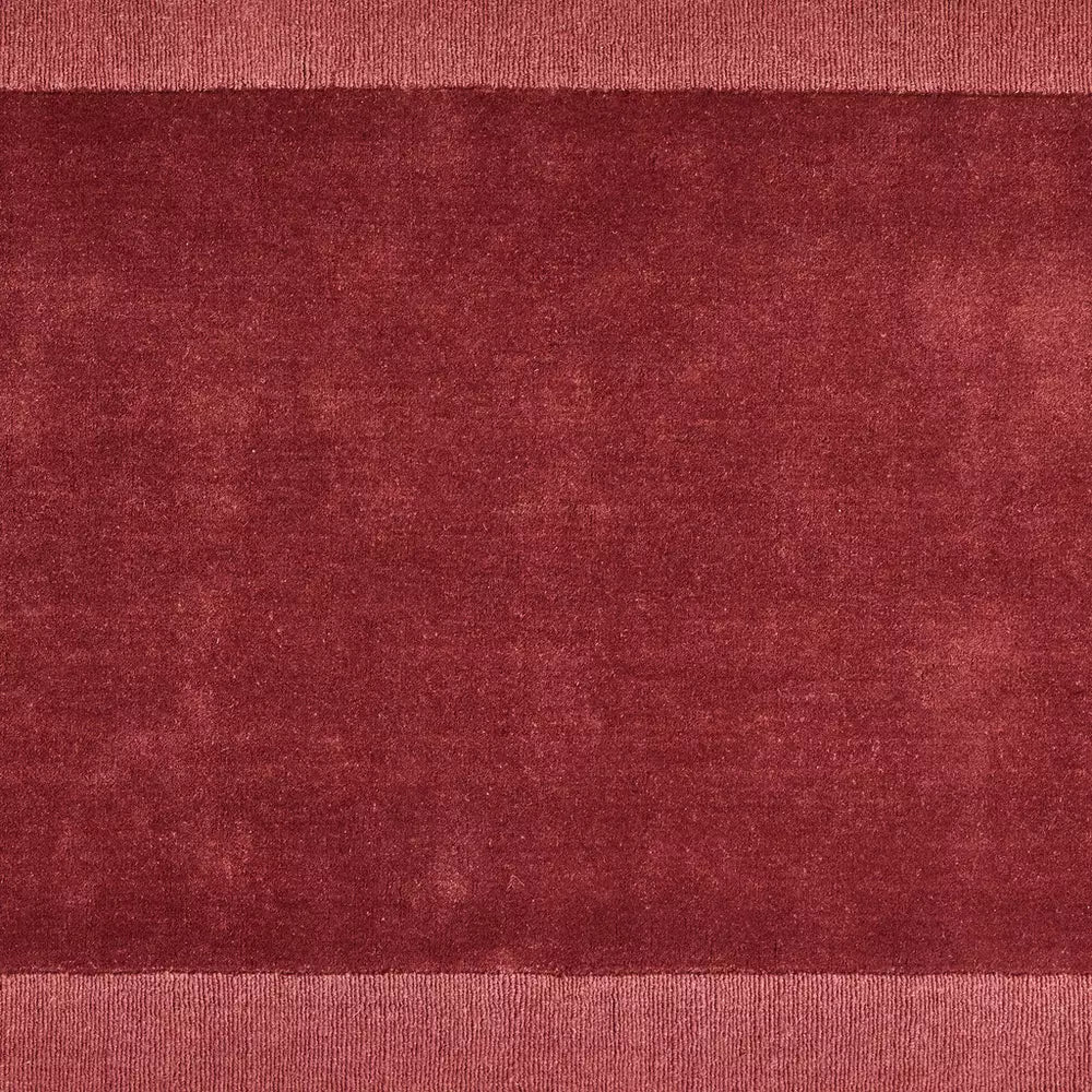 Habitat Simple Border Burgundy Wool Cut Pile Runner-66x200cm