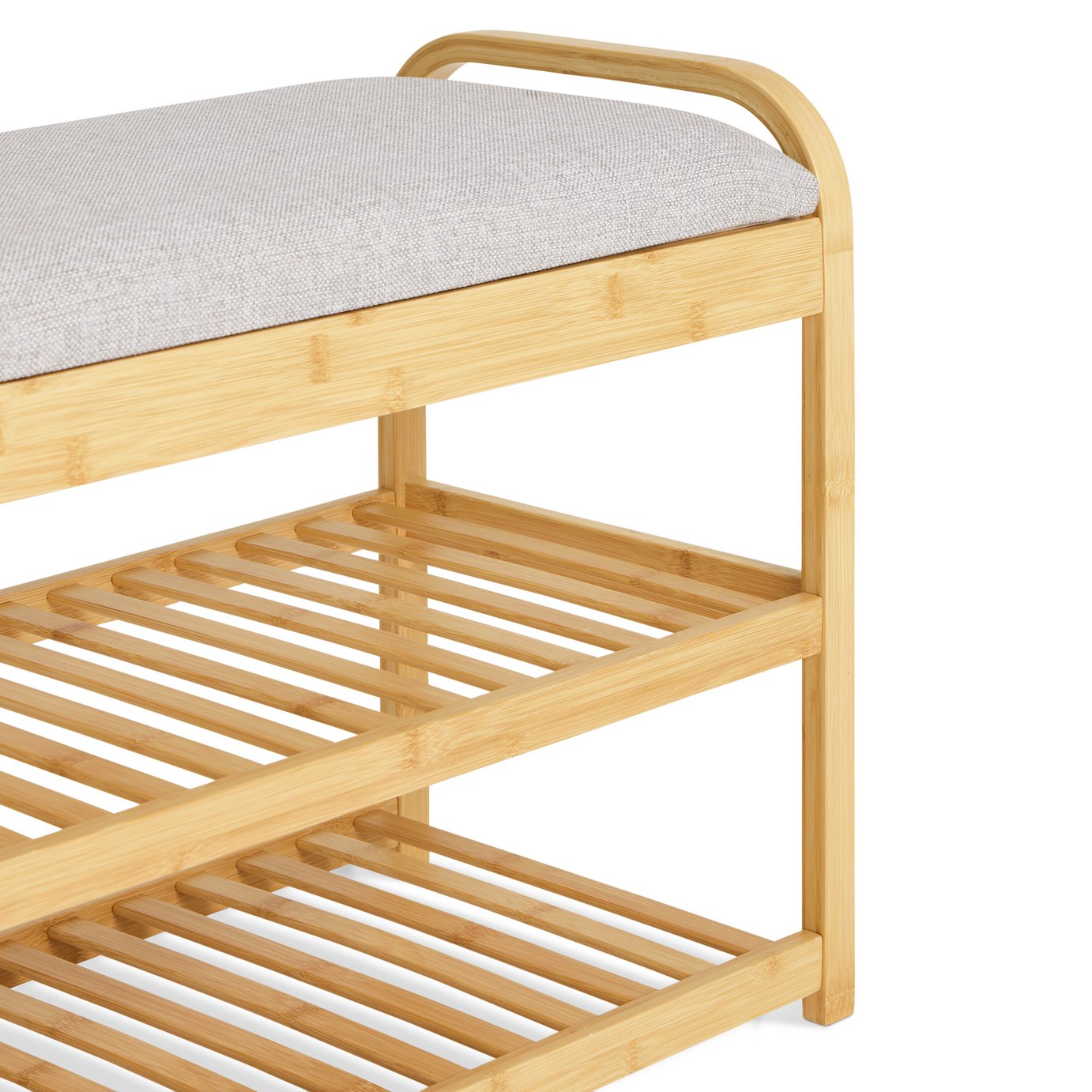 Habitat Apia 2 Shelves Shoe Bench - Natural