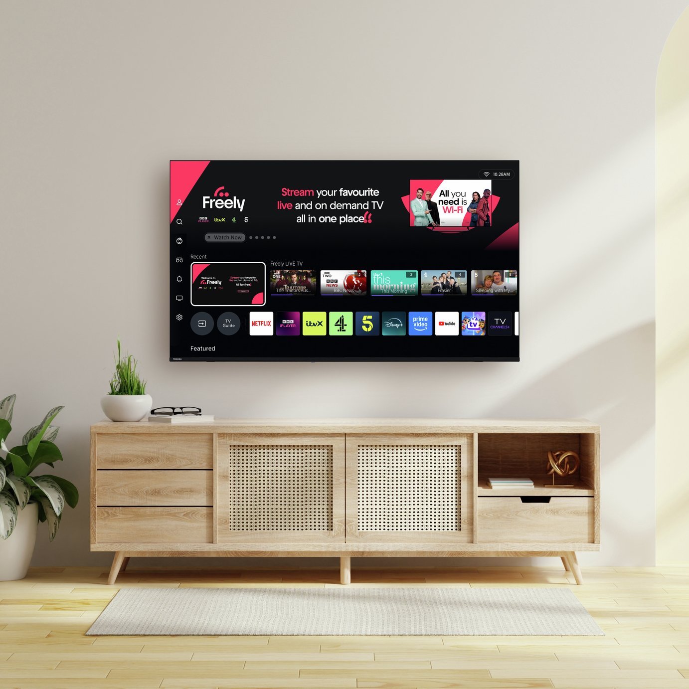 Toshiba 65Inch 65QV1563DB Smart 4K UHD HDR QLED Freely TV