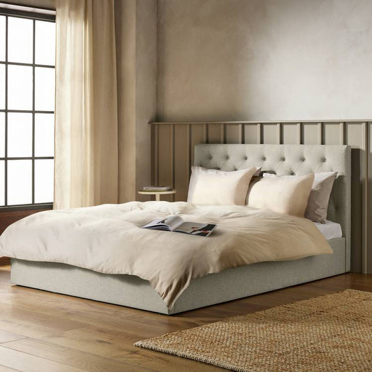 Habitat Halstead Small Double End Lift Ottoman Bed - Cream