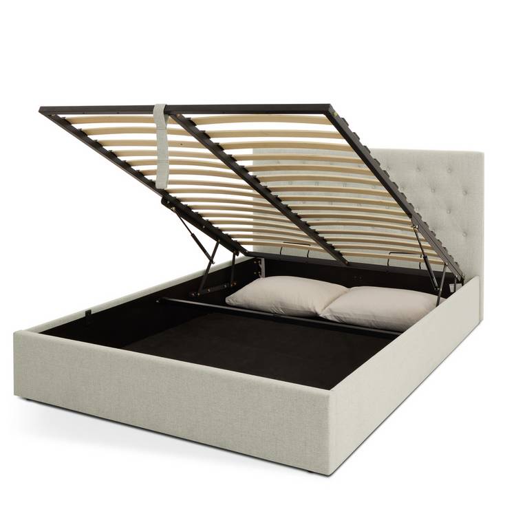 Habitat Halstead Small Double End Lift Ottoman Bed - Cream