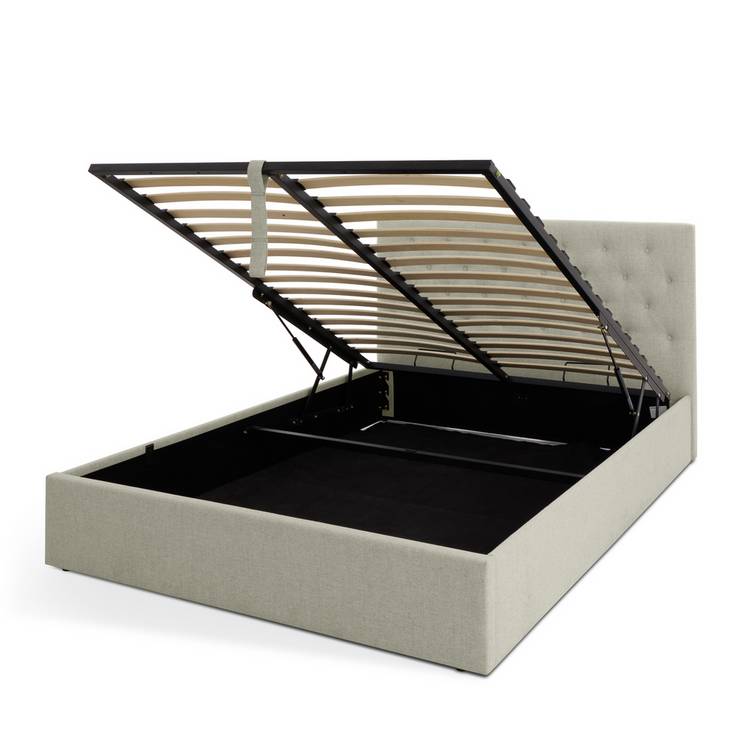 Habitat Halstead Small Double End Lift Ottoman Bed - Cream