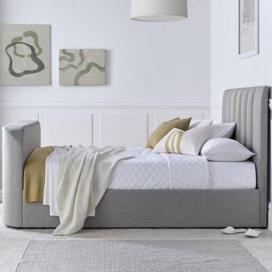 Time4Sleep Lucille Kingsize TV Bed Frame - Grey