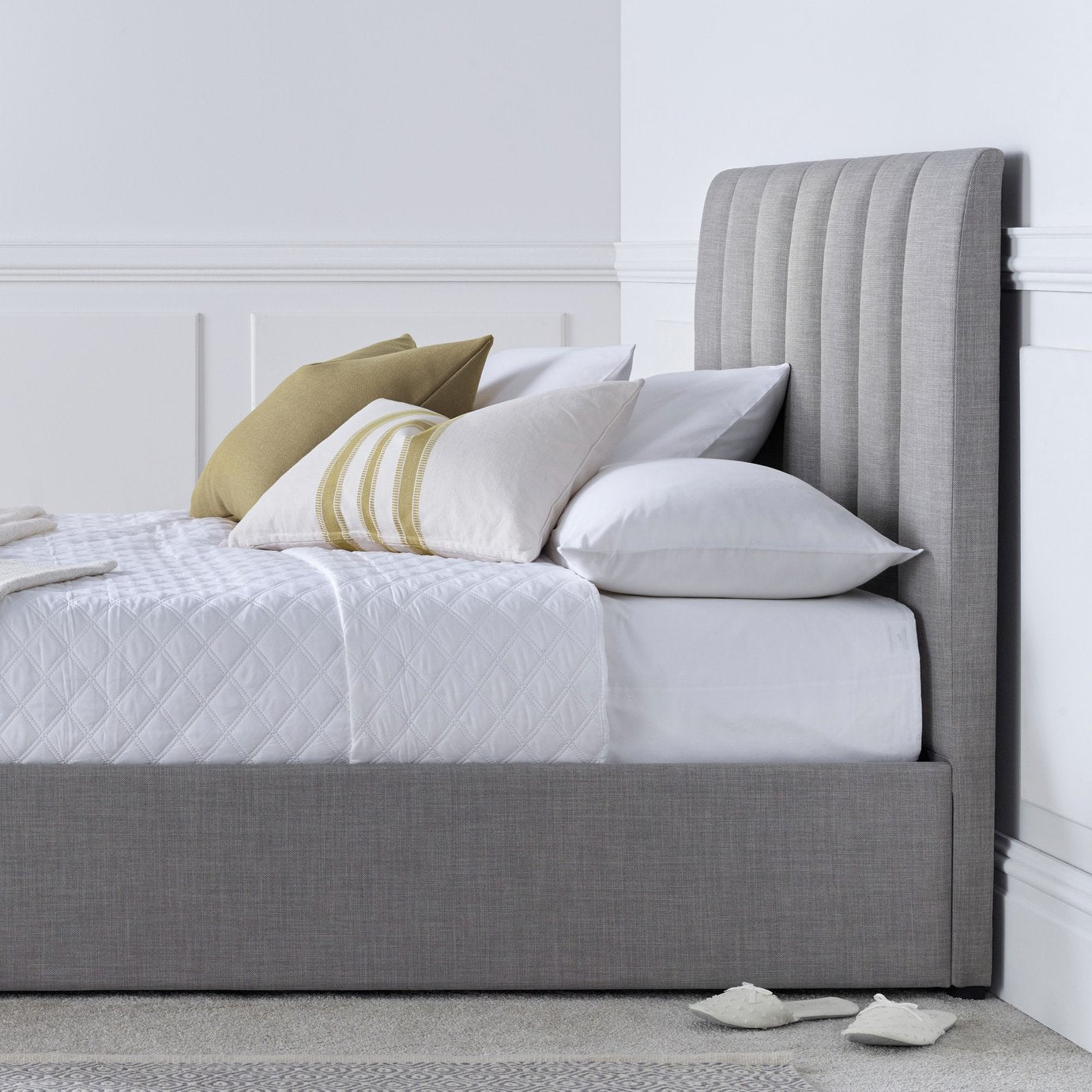 Time4Sleep Lucille Kingsize TV Bed Frame - Grey