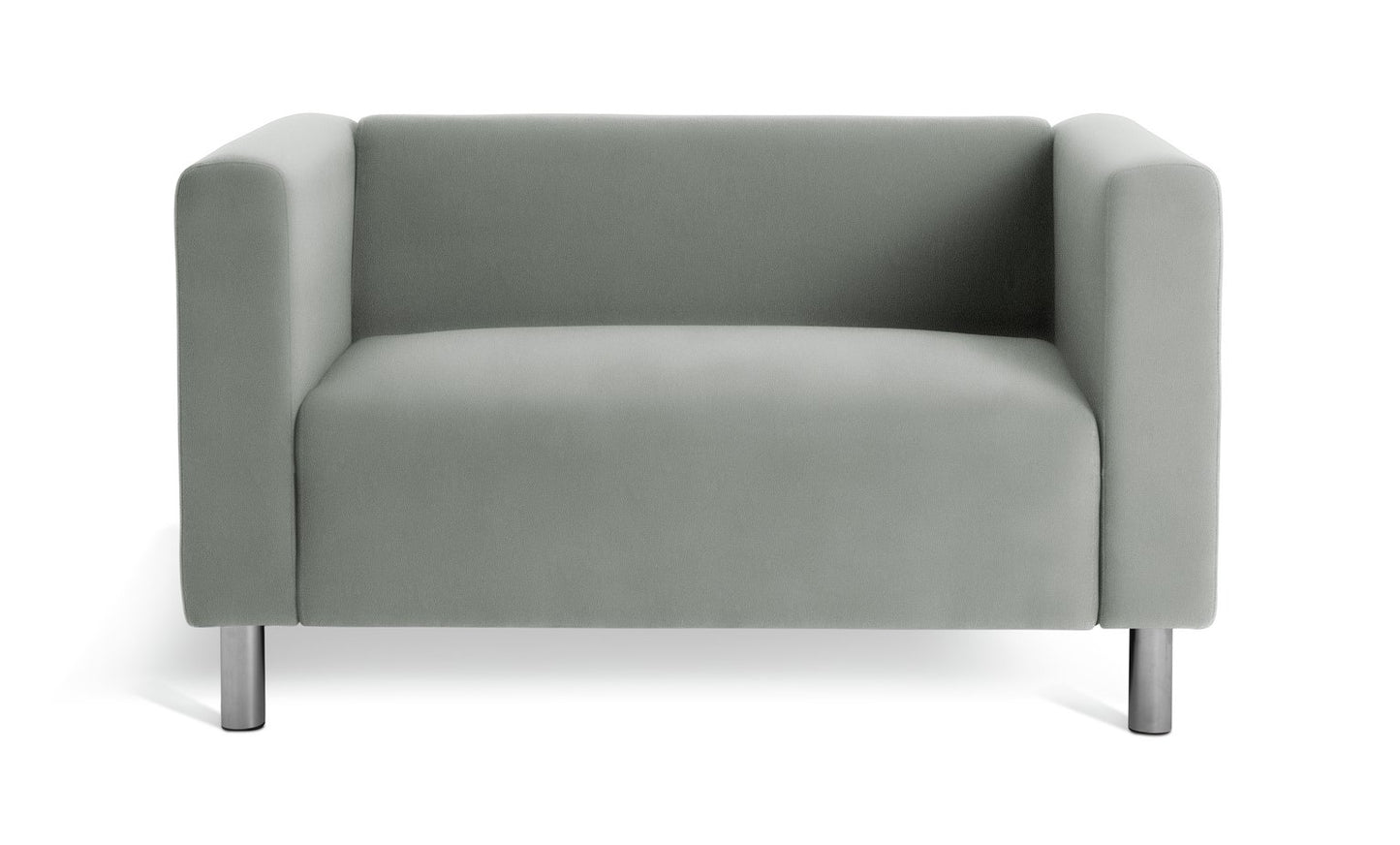 Argos Home Moda Faux Leather 2 Seater Sofa - Grey