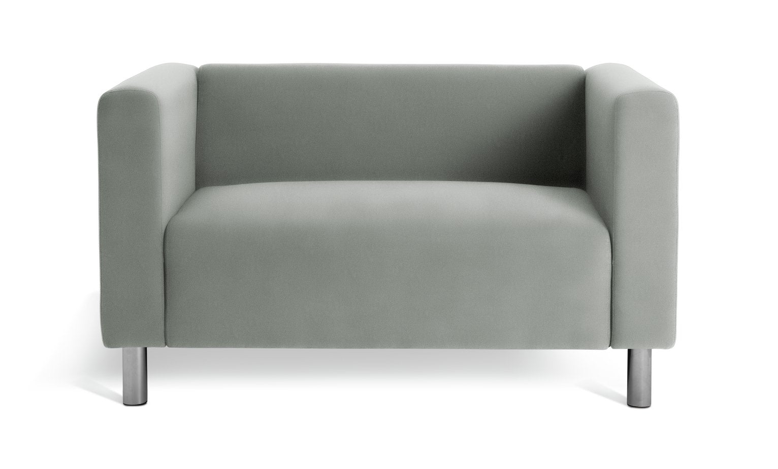 Argos Home Moda Faux Leather 2 Seater Sofa - Grey