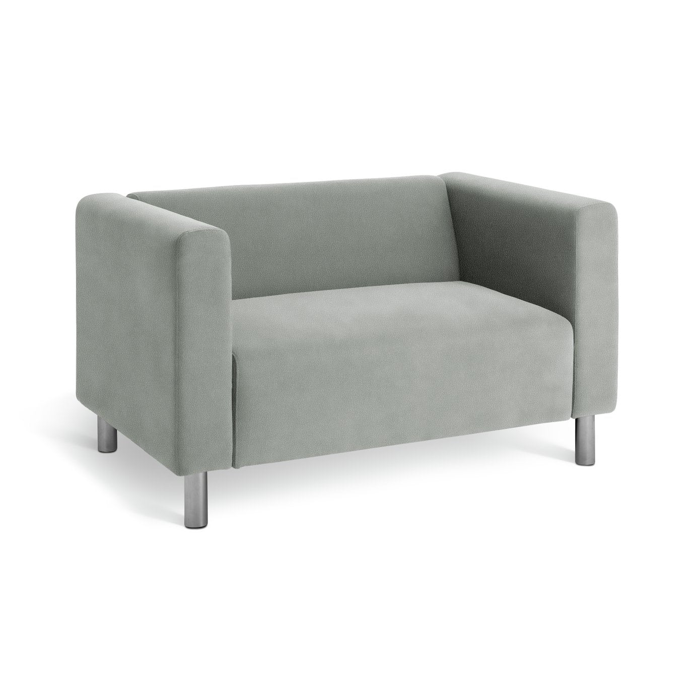 Argos Home Moda Faux Leather 2 Seater Sofa - Grey