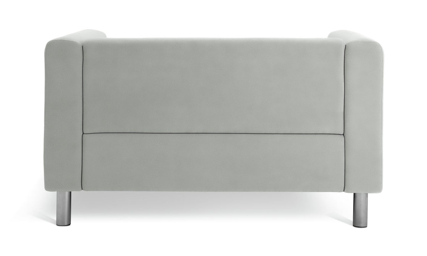 Argos Home Moda Faux Leather 2 Seater Sofa - Grey
