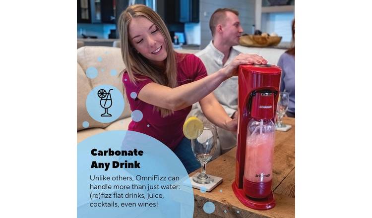Drinkmate OmniFizz Sparkling Water Maker - Arctic Blue