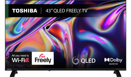 Toshiba 43 Inch 43QV1563DB 4K Ultra HD HDR QLED Freely TV