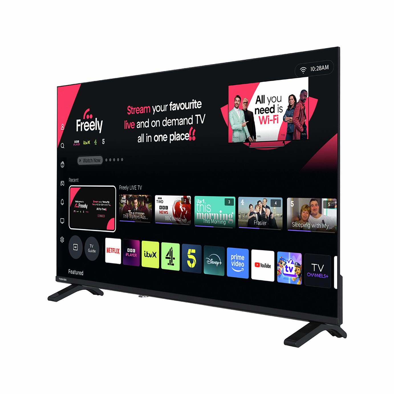 Toshiba 43 Inch 43QV1563DB 4K Ultra HD HDR QLED Freely TV