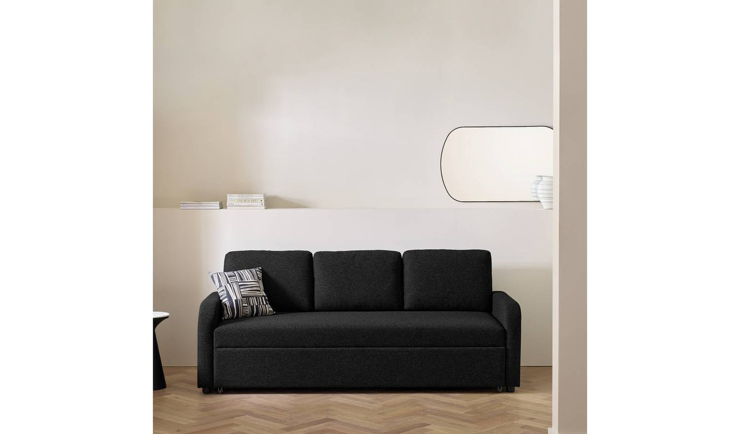 Habitat Carter Fabric 4 Seater Sofa Bed - Charcoal