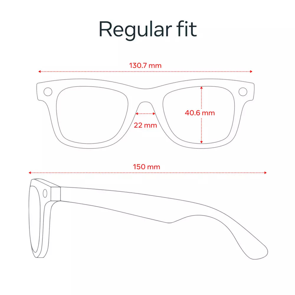 Ray-Ban Meta Wayfarer Gen 2 - Matte Blk, Polarised Graphite