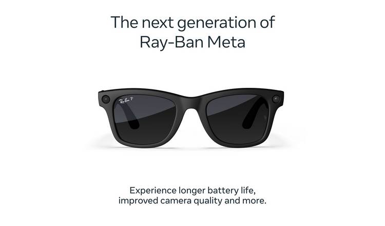 Ray-Ban Meta Wayfarer Gen 2 L Matte Blk, Polarised Graphite