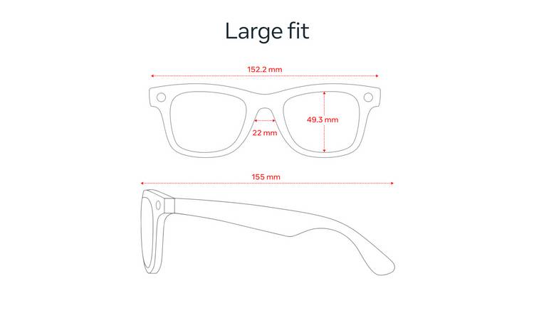 Ray-Ban Meta Wayfarer Gen 2 L Matte Blk, Polarised Graphite