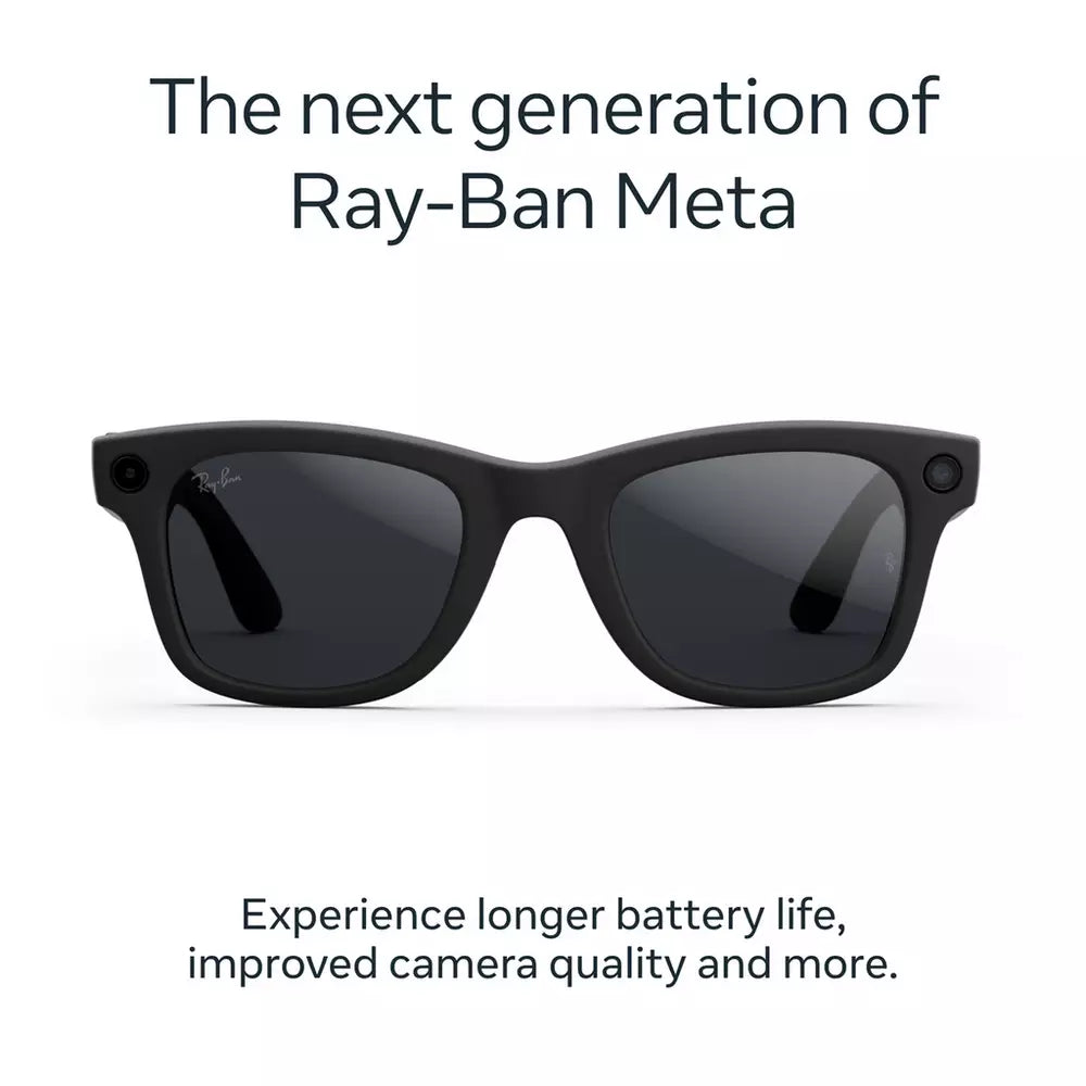 Ray-Ban Meta Wayfarer Gen 2 - Matte Black, Transitions Grey