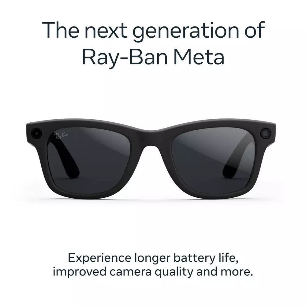 Ray-Ban Meta Wayfarer Gen 2 L Matte Black, Transitions Grey