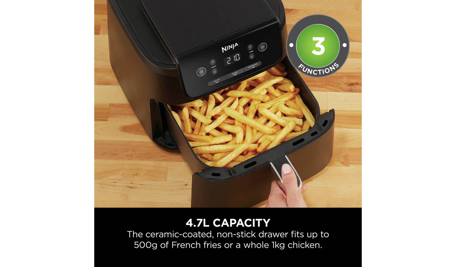 Ninja AF110UK 4.7L Air Fryer - Grey