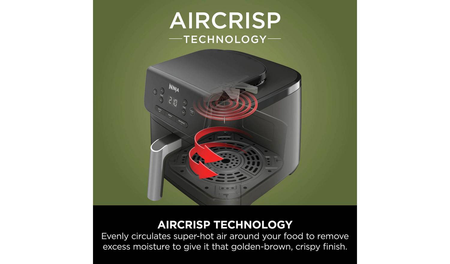 Ninja AF110UK 4.7L Air Fryer - Grey