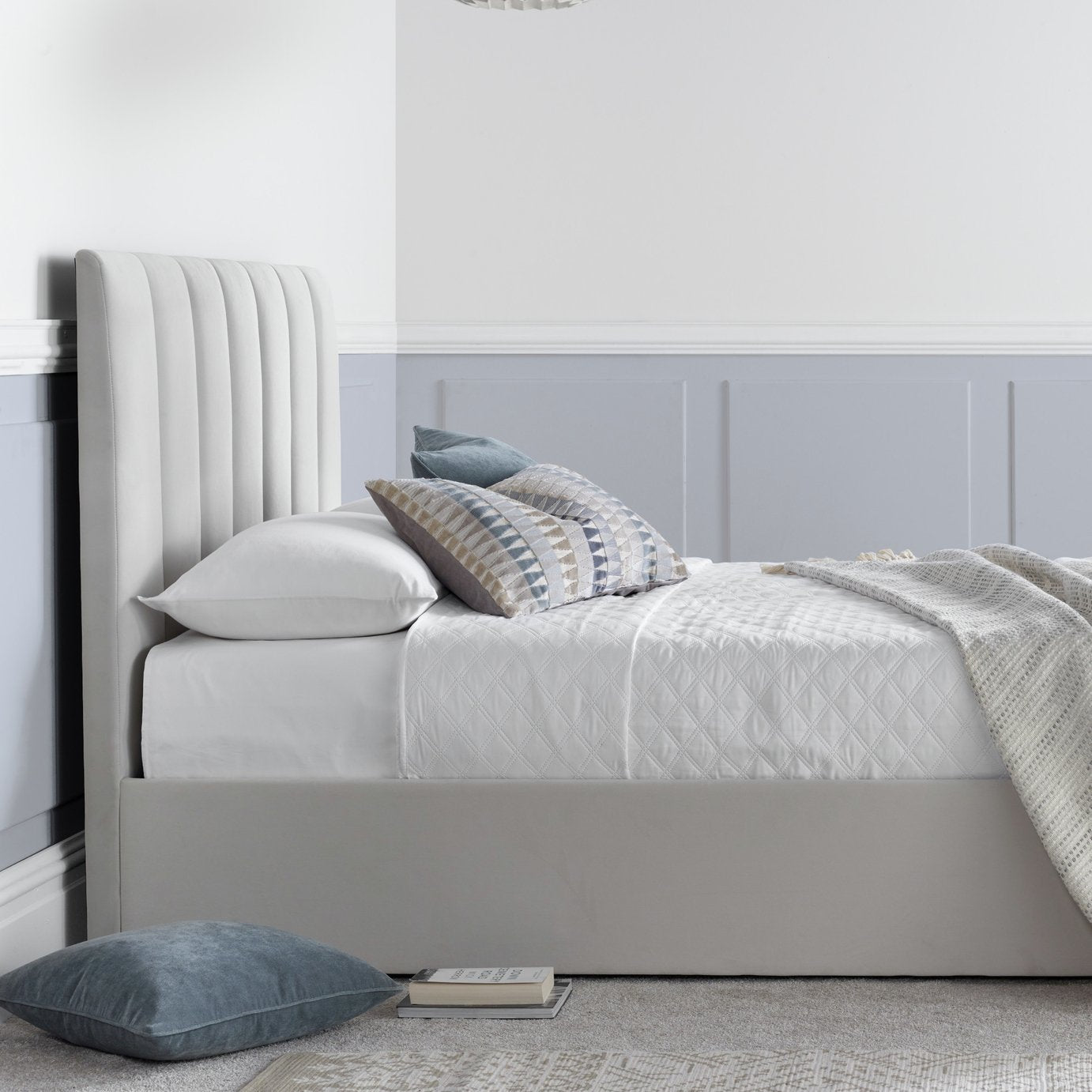 Time4Sleep Lucille Double TV Bed Frame - Grey