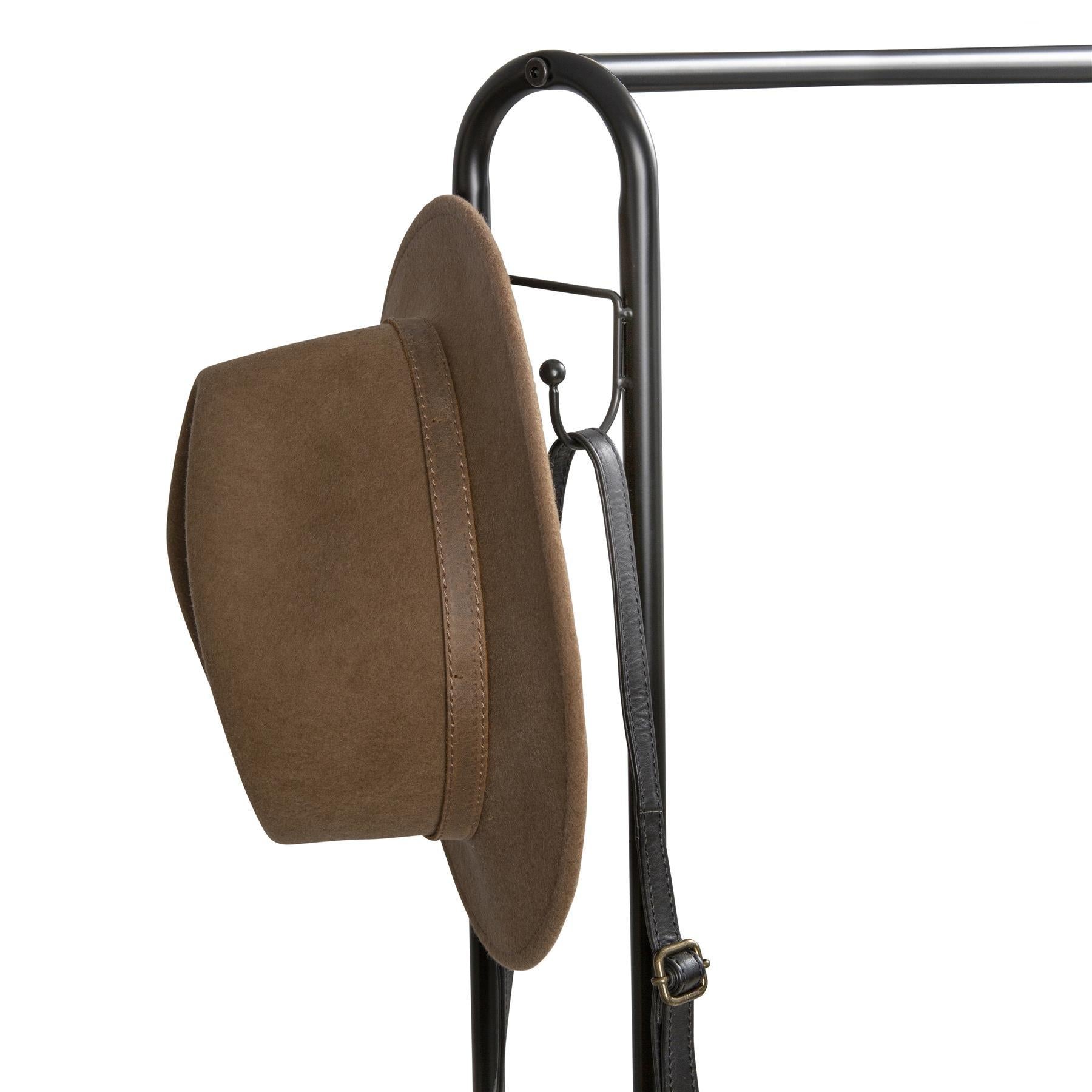 House of Home Black Clothes Stand with Two Shelves