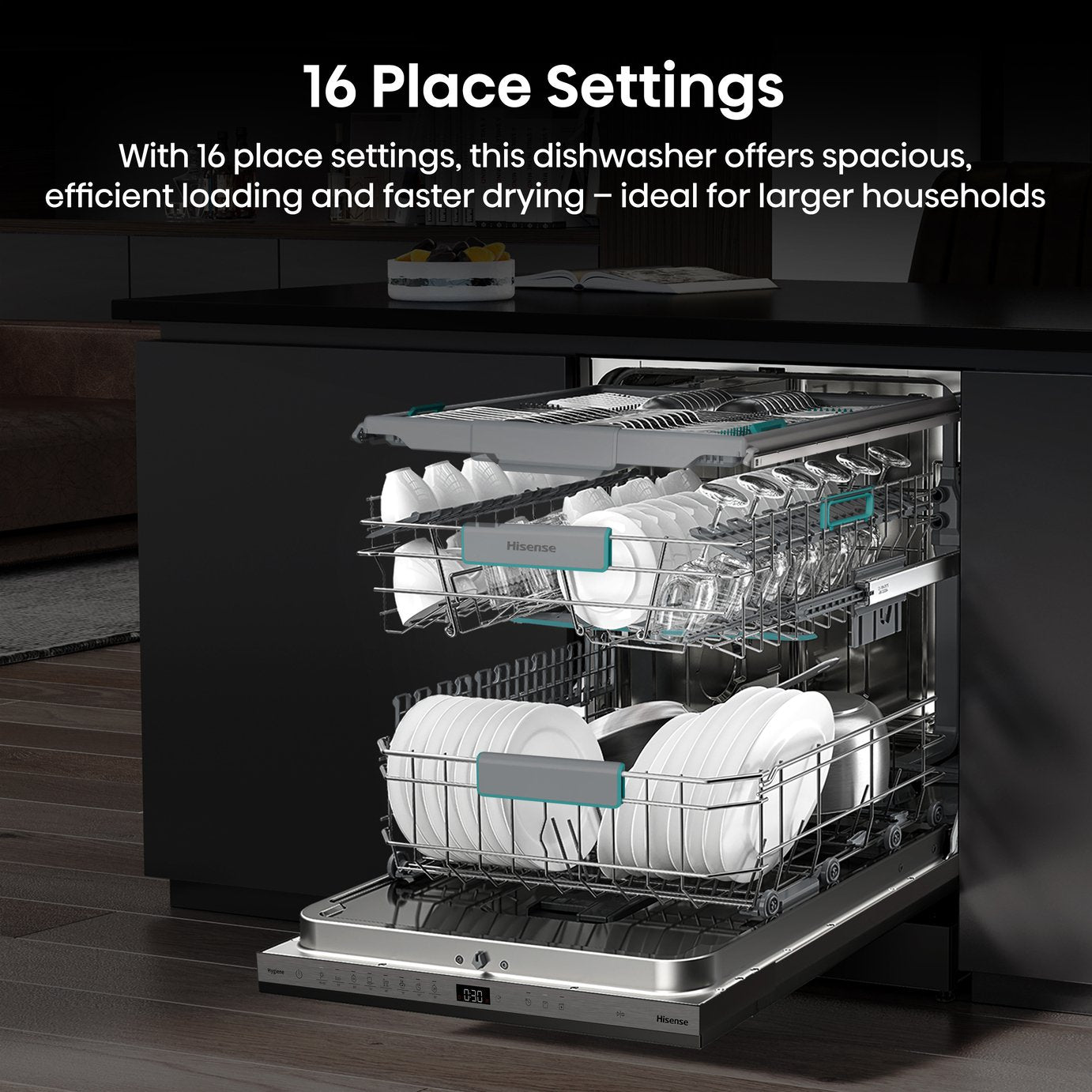 Hisense HV16AUK Integrated Full Size Dishwasher