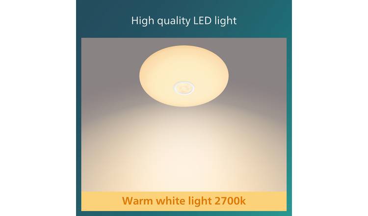 Philips Mauve PIR Sensor 16W Flush Ceiling Light - White