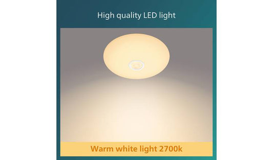 Philips Mauve PIR Sensor 16W Flush Ceiling Light - White