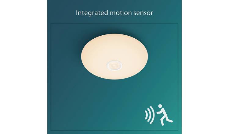 Philips Mauve PIR Sensor 16W Flush Ceiling Light - White