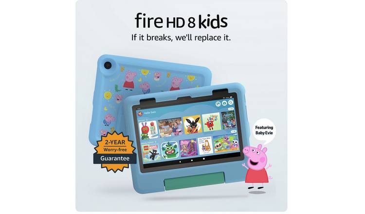 Amazon Fire HD 8 Kids Tablet (Peppa Pig) 8 Inch 32 GB - Blue