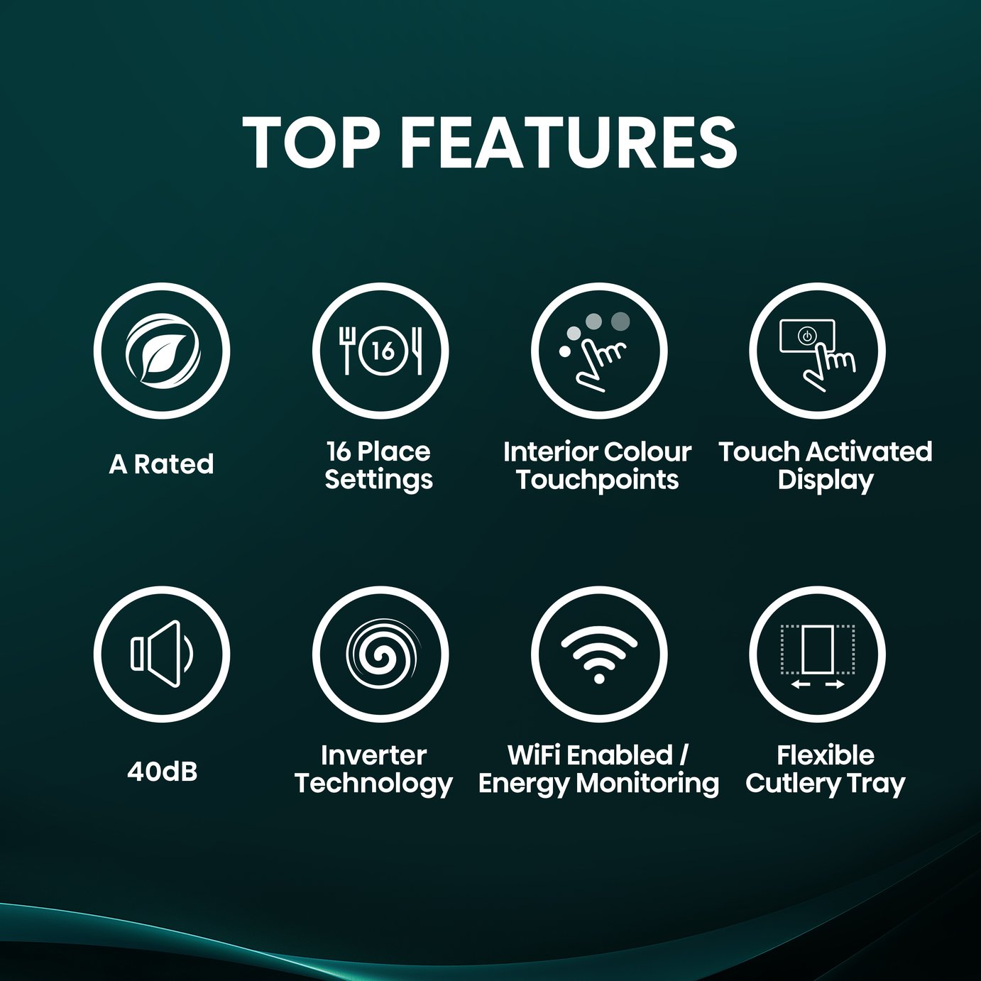 Hisense HS673A90BXUK Full Size Dishwasher - Black