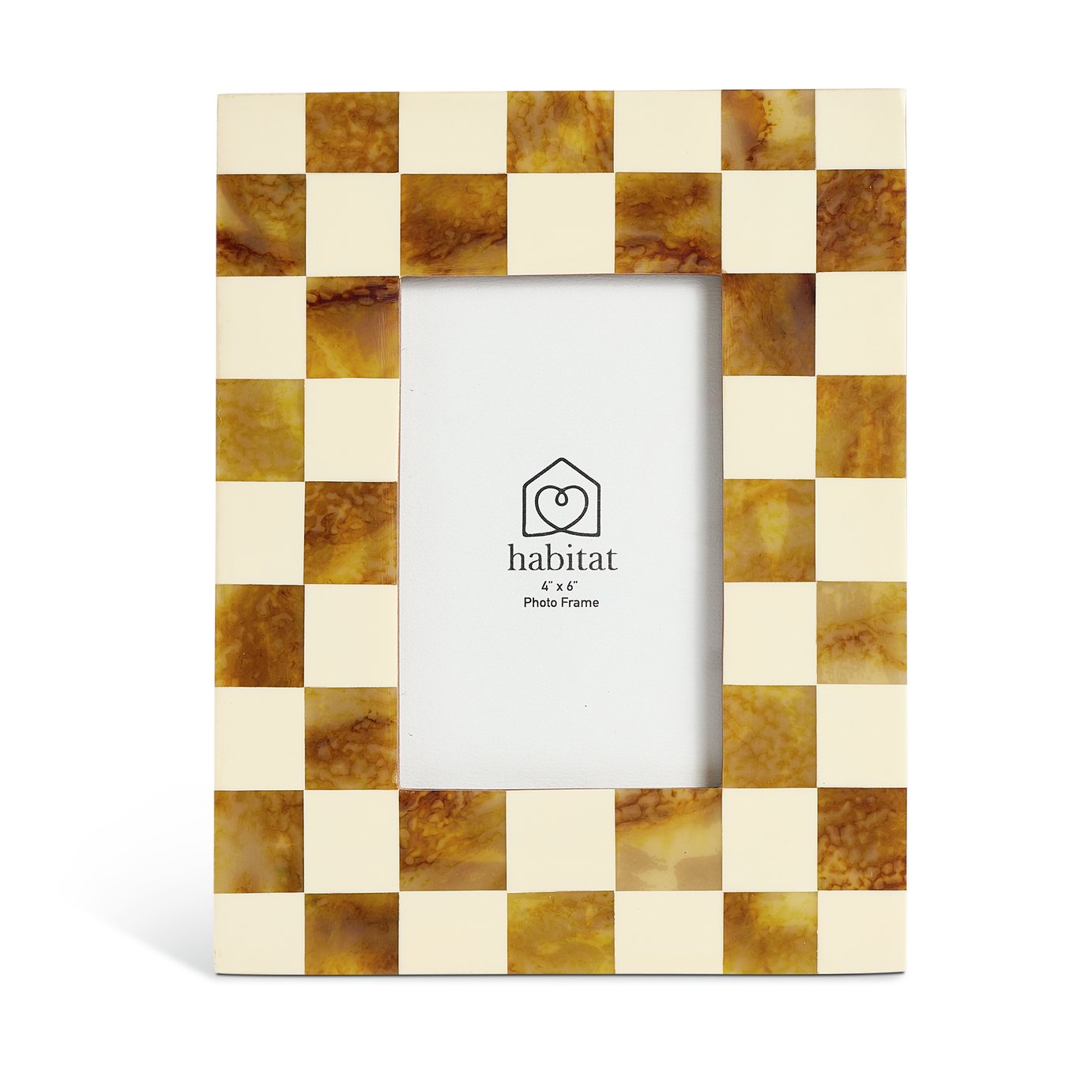 Habitat Chequered Resin Picture Frame - 4x6"