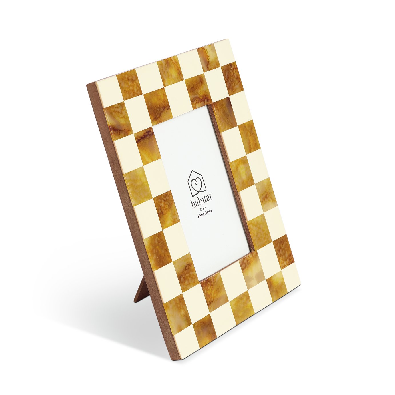 Habitat Chequered Resin Picture Frame - 4x6"