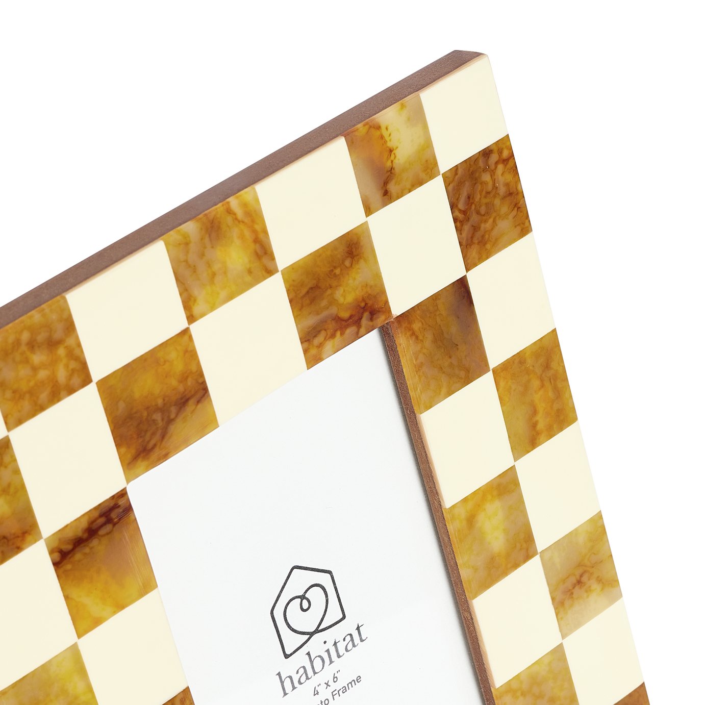 Habitat Chequered Resin Picture Frame - 4x6"