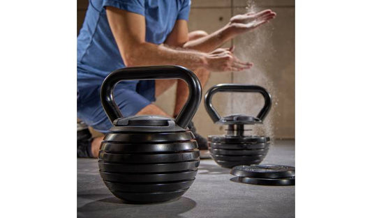 Pro Fitness 7-in-1 18kg Adjustable Kettlebell - Black