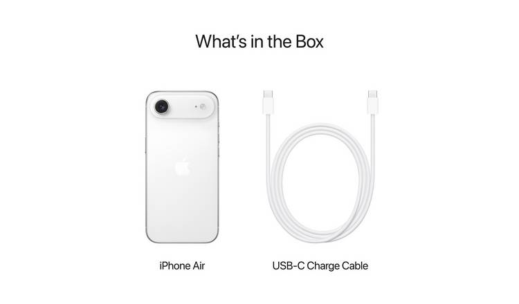 SIM Free iPhone Air 5G 1TB AI Mobile Phone - Cloud White