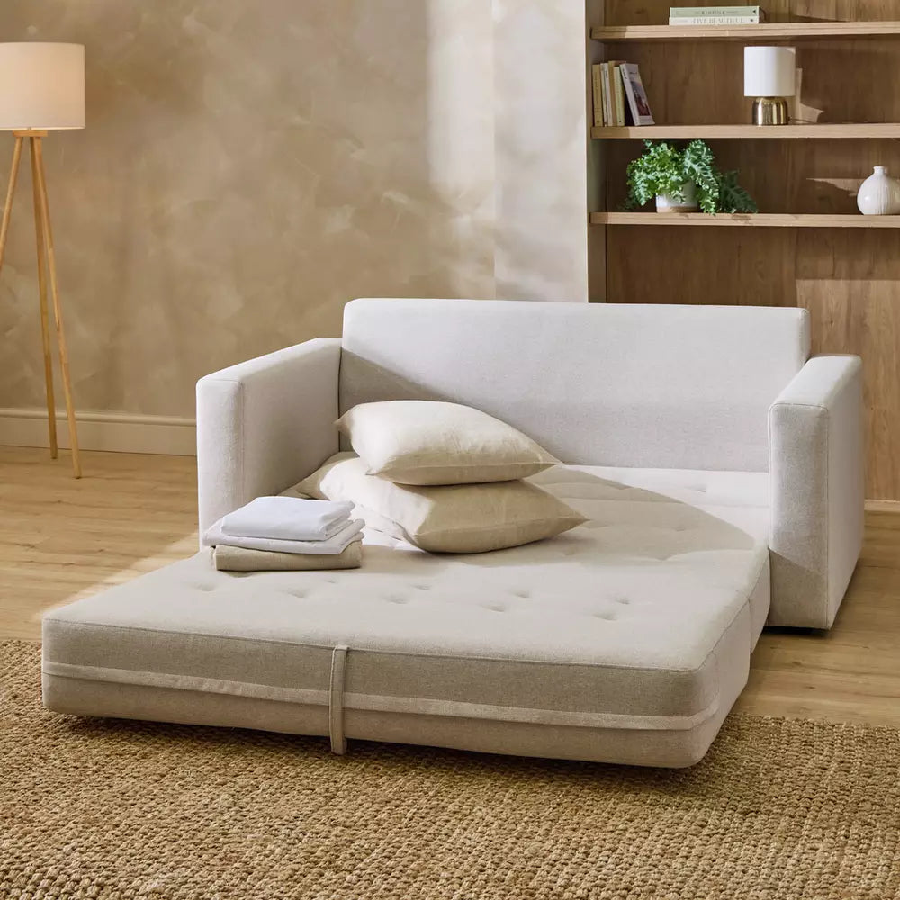 Argos Home Finn Fabric 2 Seater Sofa Bed - Natural