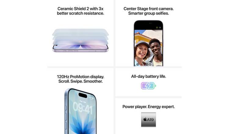 SIM Free iPhone 17 5G 256GB AI Mobile Phone - Black